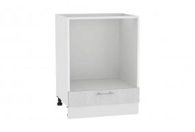 Шкаф под духовку Валерия-М 600 Серый металлик дождь светлый / Белый