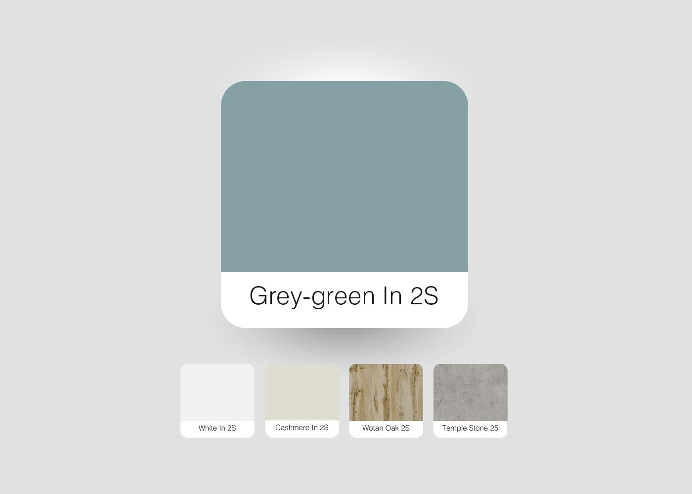 Дополнительное изображение Кухня Флэт-02 Grey-green In 2S