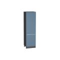 Шкаф пенал Фьюжн 600 (для верхних шкафов 720) Silky Blue / Graphite