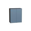 Шкаф верхний Фьюжн 600 Silky Blue / Graphite