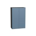 Шкаф верхний Фьюжн 600Н Silky Blue / Graphite