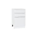 Шкаф нижний с 3-мя ящиками Фьюжн 500 Silky White / Белый