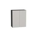 Шкаф верхний Фьюжн 600 Silky Light Grey / Graphite