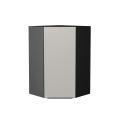 Шкаф верхний угловой Фьюжн 590Н Silky Light Grey / Graphite