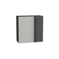 Шкаф верхний прямой угловой Фьюжн 700 Silky Light Grey / Graphite