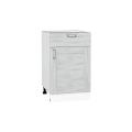 Шкаф нижний с 1 ящиком Лофт 500 Nordic Oak / Белый