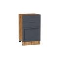 Шкаф нижний с 3-мя ящиками Сканди 500 Graphite Softwood / Дуб Вотан