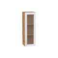 Шкаф верхний со стеклом Сканди 300Н White Softwood / Дуб Вотан