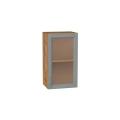 Шкаф верхний со стеклом Сканди 400 Grey Softwood / Дуб Вотан