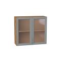 Шкаф верхний со стеклом Сканди 800 Grey Softwood / Дуб Вотан