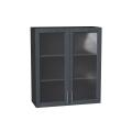 Шкаф верхний со стеклом Сканди 800Н Graphite Softwood / Graphite