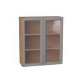 Шкаф верхний со стеклом Сканди 800Н Grey Softwood / Дуб Вотан