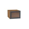 Шкаф верхний горизонтальный с увеличенной глубиной со стеклом Сканди 510 Graphite Softwood / Дуб Вотан