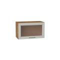 Шкаф верхний горизонтальный со стеклом Сканди 600 Cappuccino Softwood / Дуб Вотан