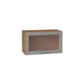 Шкаф верхний горизонтальный со стеклом Сканди 600 Grey Softwood / Дуб Вотан