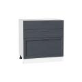 Шкаф нижний с 3-мя ящиками Сканди 800 Graphite Softwood / Белый