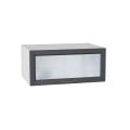 Шкаф верхний горизонтальный с увеличенной глубиной со стеклом Сканди 810 Graphite Softwood / Белый