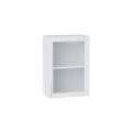 Шкаф верхний со стеклом Сканди 500 White Softwood / Белый