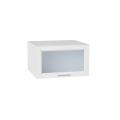 Шкаф верхний горизонтальный с увеличенной глубиной со стеклом Сканди 610 White Softwood / Белый