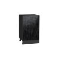 Шкаф нижний Валерия-М 500 Чёрный металлик дождь / Graphite