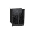 Шкаф нижний Валерия-М 600 Чёрный металлик дождь / Graphite