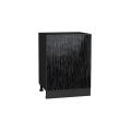 Шкаф нижний под мойку Валерия-М 600М Чёрный металлик дождь / Graphite