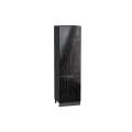 Шкаф пенал Валерия-М 600 (для верхних шкафов 720) Чёрный металлик дождь / Graphite