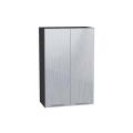 Шкаф верхний Валерия-М 600Н Серый металлик дождь светлый / Graphite