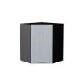 Шкаф верхний угловой Валерия-М 590 Серый металлик дождь светлый / Graphite