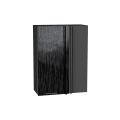 Шкаф верхний прямой угловой Валерия-М 700Н Чёрный металлик дождь / Graphite