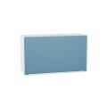 Шкаф верхний горизонтальный Фьюжн 800Н Silky Blue / Белый